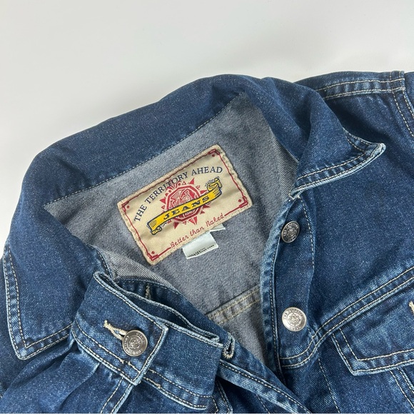 The Territory Ahead Jackets & Blazers - The Territory Ahead WMNS M Button Front Blue Denim Jacket VTG Trucker Style